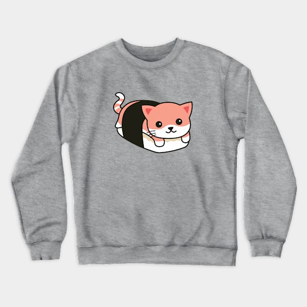 Cute Sushi Cat Roll Drawing Crewneck Sweatshirt by SLAG_Creative